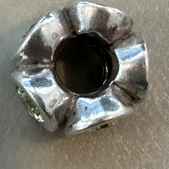 Authentic Pandora Charm - Silver & Green Oval Lights Charm S925 ALE - EUC - Picture 3 of 7